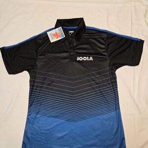 JOOLA Men's Black and Blue Polo Shirt